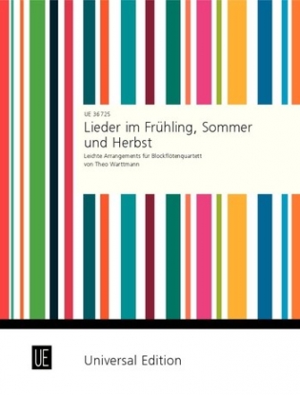 Lieder im Frhling, Sommer und Herbst fr 4 Blockflten (SATB) Spielpartitur