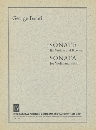 Barati, G., Sonate fr Violine und Klavier