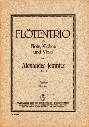 Jemnitz, A., Trio  op.19 fr Flte, Violine und Viola Partitur