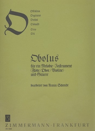 Obolus fr Melodieinstrument und Gitarre Partitur und Stimme