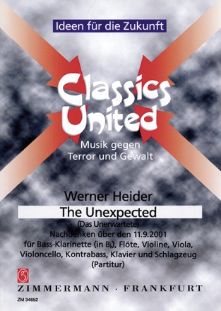 The Unexpected fr Bass-Klarinette, Streicher, Klavier und Schlagzeug Classics United