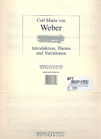 Introduktion, Thema und Variationen fr Klarinette und Streichquartett