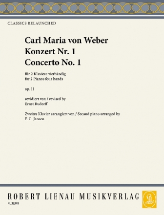 Konzert C-Dur Nr.1 op.11 fr Klavier und Orchester Klavierauszug fr 2 Klaviere