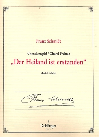 Choralvorspiel Der Heiland ist erstanden fr Orgel