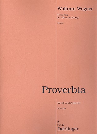 Proverbia fr Alt und Streicher Partitur