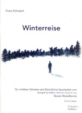 Winterreise op.89 D911 fr Gesang (mittel), Violine, Viola und Violoncello Partitur