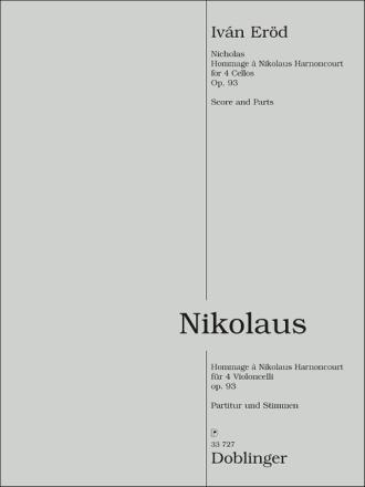 Nikolaus op.93 fr 4 Violoncelli Partitur und Stimmen