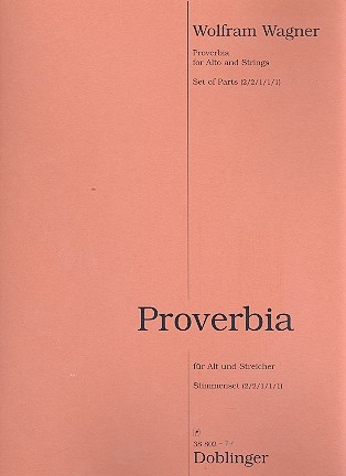 Proverbia fr Alt und Streicher Stimmensatz (2-2-1-1-1)