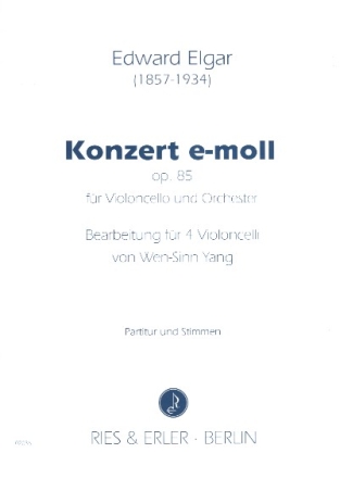 Konzert e-Moll op.85  fr 4 Violoncelli Partitur und Stimmen