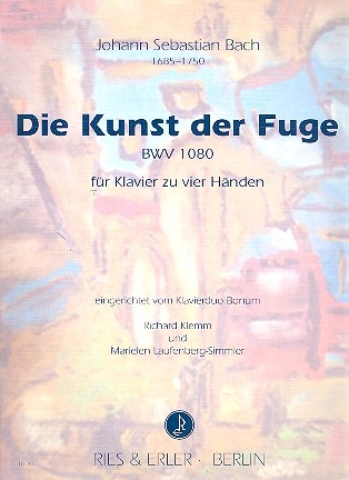 Die Kunst der Fuge BWV1080 fr Klavier zu 4 Hnden Spielpartitur