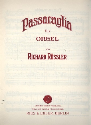 Passacaglia fr Orgel