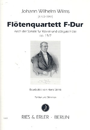 Quartett F-Dur op15,2 fr Flte, Violine, Viola und Violoncello Partitur und Stimmen