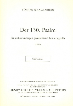 Psalm 130 fr gem Chor a cappella Partitur,  Archivkopie