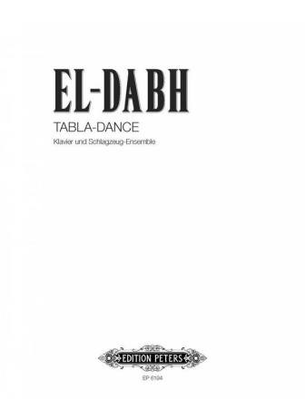 El-Dabh, H. Tabla Dance f. Klavier u. Schlagz.-Ens..., P., GH. Tabla Dance [Schlgz/2ms]