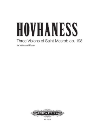 Hovhaness, A. Three Visions of Saint Mesro...198, V., Klav., GH. Visions Mesrob op.198