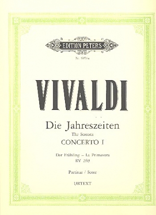 Konzert E-Dur RV269 op.8,1 'Der Frhling' fr Violine und Streicher Partitur