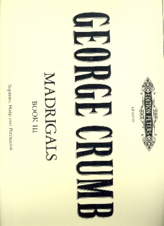 Madrigals vol.3 for soprano, harp and percusiion Score