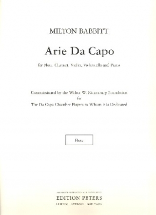 Arie Da Capo fr Flte, Klarinette, Violine, Violoncello und Klavier Stimmen,  Archivkopie