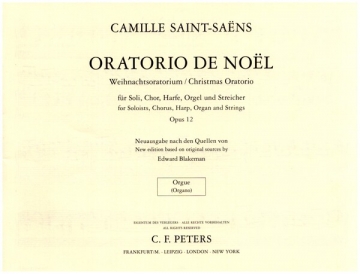 Oratorio de Nol op.12 fr Soli, gem Chor und Orchester Orgel