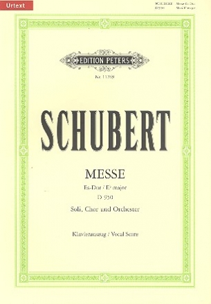 Messe Es-Dur D950 fr Soli, gem Chor und Orchester Klavierauszug