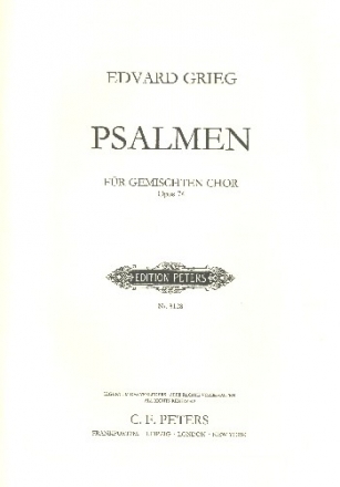 4 Psalmen op.74 fr gem Chor a cappella Partitur (dt/nor)