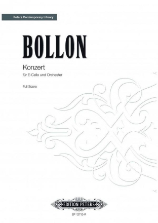 Bollon, F. Konzert f. E-Cello u. Orches..., Partitur, Brosch. Konzert fr E-Cello