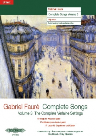 Complete Songs vol.3 (complete Verlaine Settings) for high voice and piano