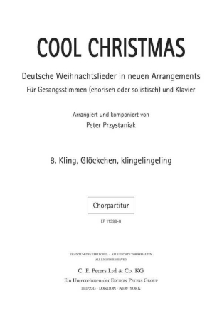 Widmann, B. / Bea: Arrangement: Przystaniak, P. Cool Christmas: Kling..., CP., S. (Ch..), S., GF. Kli... (CP)