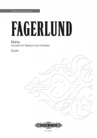 Fagerlund, Sebastian Mana Konzert fr Fagott und Orchester Partitur