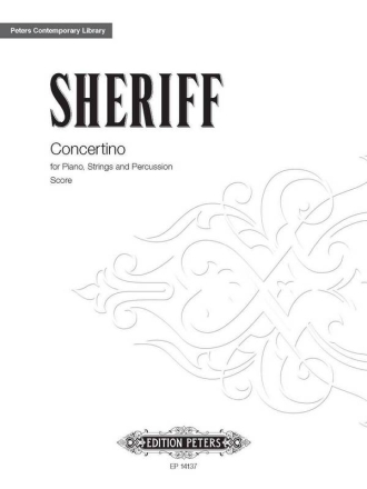 Sheriff, Noam Concertino fr Klavier, Streicher und Percussion Partitur