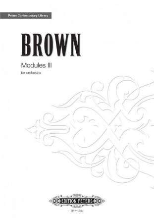 Brown, Earle Modules III fr Orchester Partitur