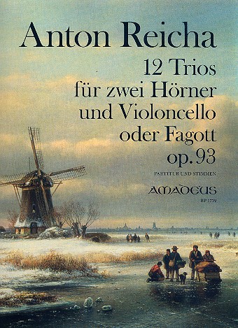 12 Trios op.93 fr 2 Hrner und Violoncello (Fagott) Partitur und Stimmen