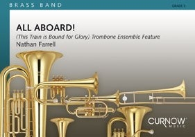 Nathan Farrell, All Aboard! 3 Trombones and Brass Band Partitur