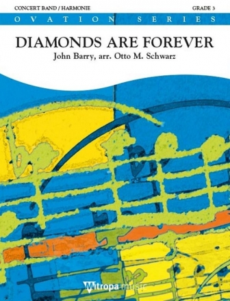 John Barry, Diamonds Are Forever Concert Band/Harmonie and Trombone, Voice, Alto- and Tenor Saxophone Partitur + Stimmen