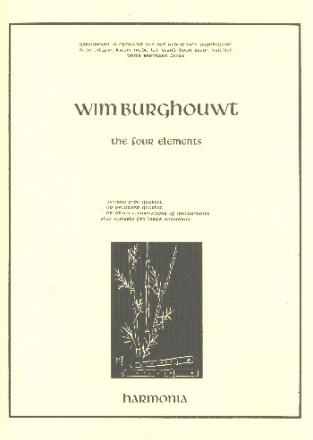 The four Elements for bamboo pipe quartet or recorder quartet (SATB) score and parts