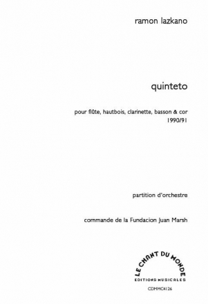 Ramon Lazkano, Quinteto Blserquintett Partitur + Stimmen