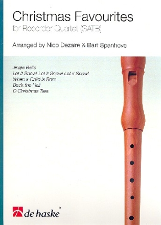 Christmas Favourites for 4 recorders (SATB) score and parts