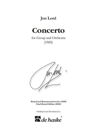 Concerto (19699  for group and orchestra full score