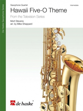 Hawaii Five-O Theme fo saxophone quartet (intermediate) score and parts