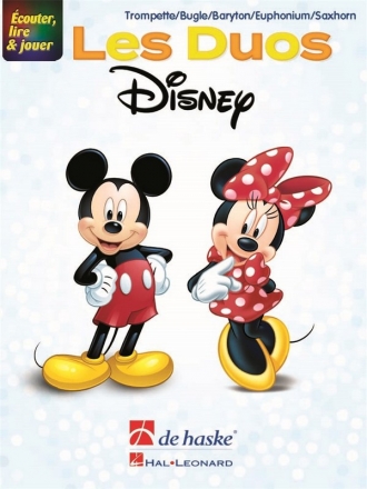 couter, lire & jouer - Les Duos Disney 2 Trumpets, Baritones, Euphoniums or Flugel Horns Book