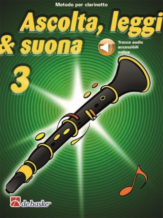 Ascolta, leggi & suona 3 clarinetto Clarinet [Bb ] Book & Audio-Online