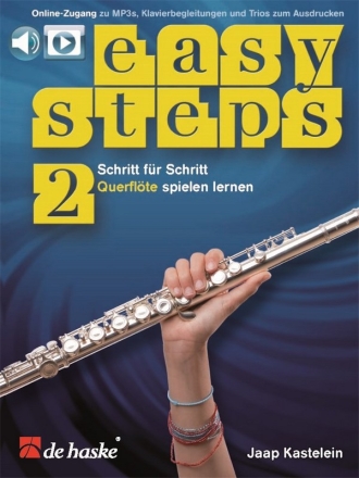 Jaap Kastelein, Easy Steps [D] Band 2 Flute Book & Media-Online