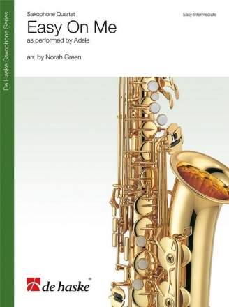 Easy On Me for saxophone quartet (SATBar) score and parts