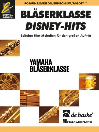 BlserKlasse Disney-Hits  fr Blasorchester fr Posaune/Bariton/Euphonium/Fagott im Bassschlssel