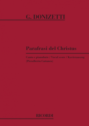 Parafrasi del Christus cantata spirituale fr Soprano, Alt und Streicher Klavierauszug