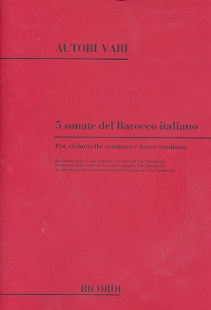 5 sonate del barocco italiano per violoncello continuo e basso continuo