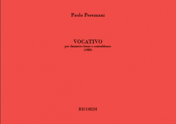 P. Perezzani, Vocativo Bass Clarinet and Contra Bass Partitur