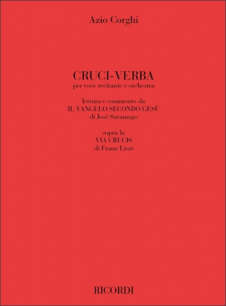 Azio Corghi, Cruci-Verba Voices and Orchestra Partitur