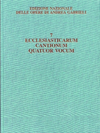 Andrea Gabrieli, Ecclesiasticarum Cantionum Quatuor Vocum Chor Partitur