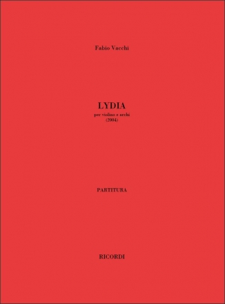 Fabio Vacchi, Lydia Violin and String Ensemble Partitur